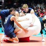 バボちゃん押しつぶされて変形！！！！！世界ランキング2位の米国選手の圧力に、