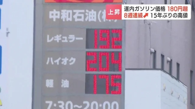 ガソリン価格もうすぐ200円突破する！高騰はいつまでも止まない？