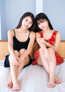 モー娘。牧野真莉愛&北川莉央、輝き放つ最強ビキニ『ヤンジャン』表紙登場!!!!!